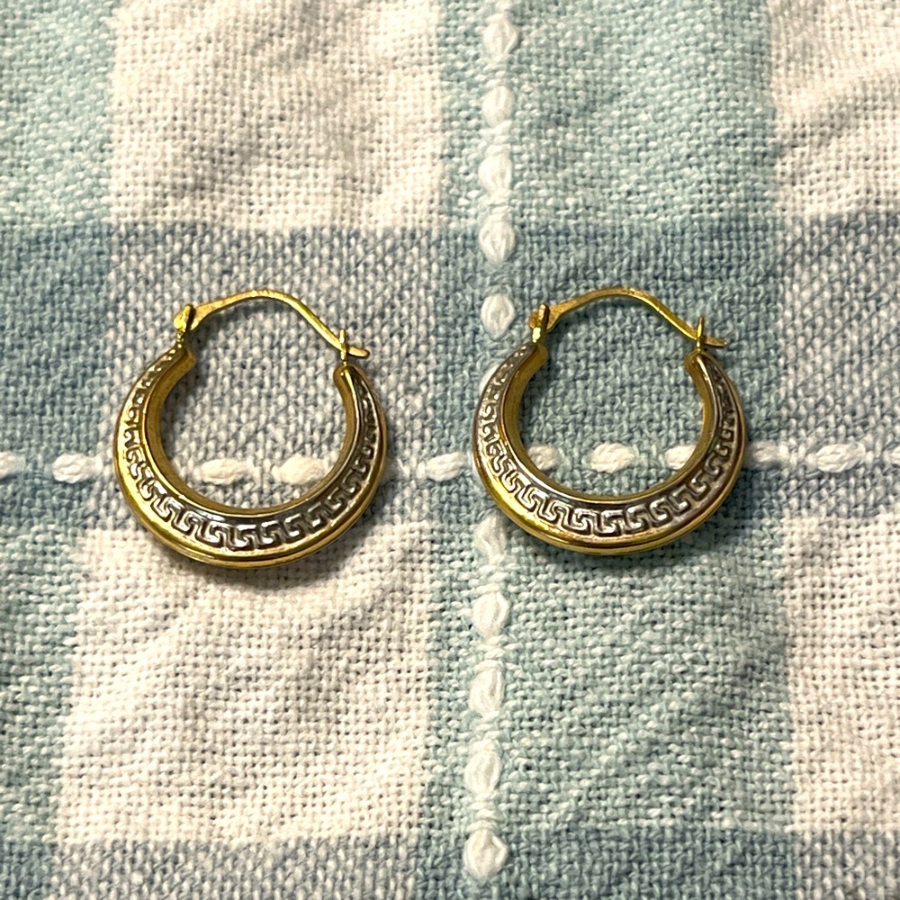 Gold toned hoop earrings